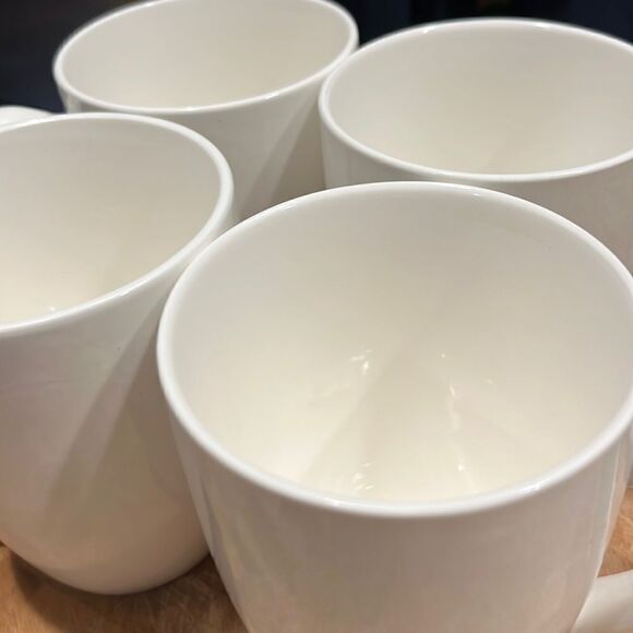 Food Network Creamy White Ceramic Stoneware Microwave Safe Mugs- 12 Oz - Picture 9 of 11